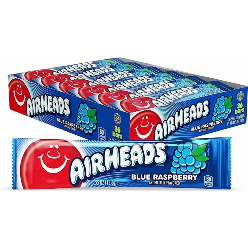 Airheads Bar Blue Raspberry (36 x 16g) - CandyRoyal