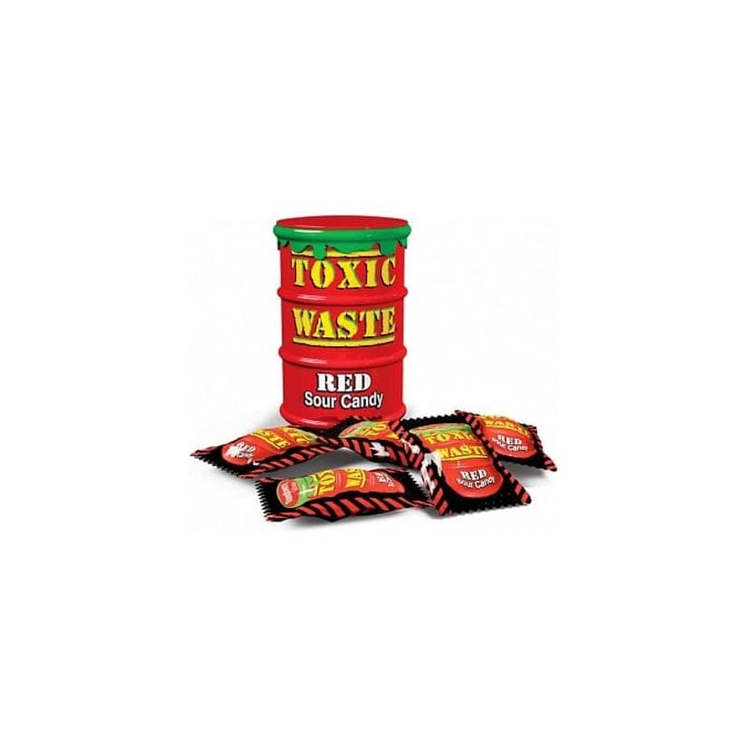 Toxic Waste Red Sour Candy Drum 42g - CandyRoyal